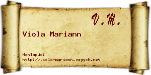 Viola Mariann névjegykártya